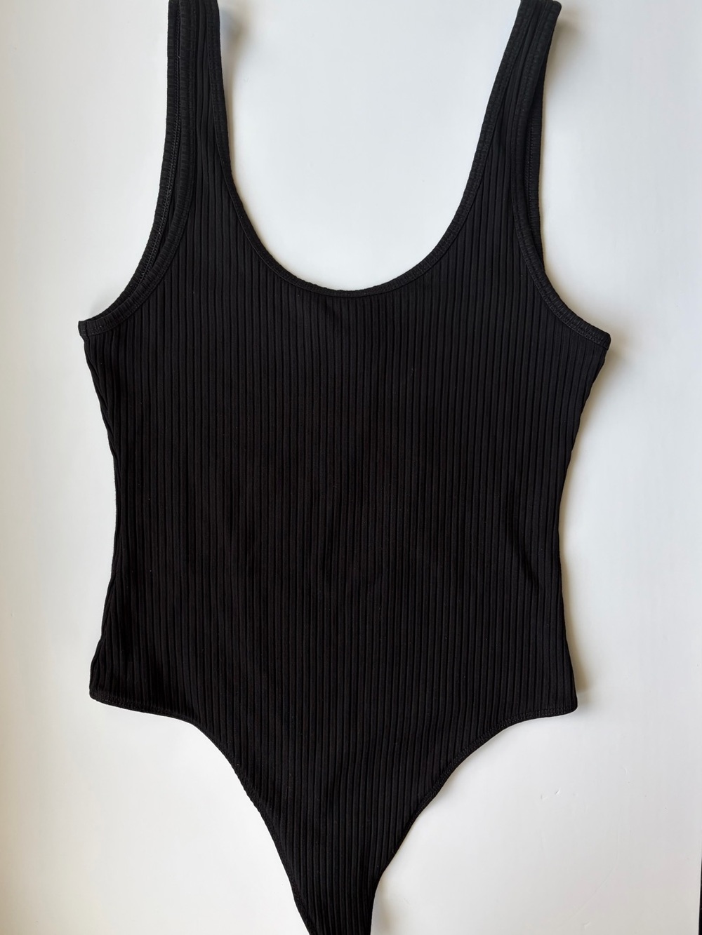 Wilfred Free Black Ribbed Tank Bodysuit